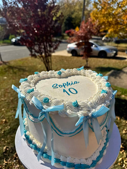 Large Custom Heart Cakes