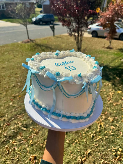 Large Custom Heart Cakes