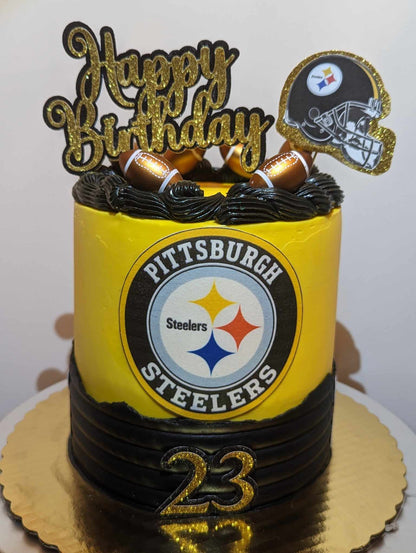 Custom Football Theme Sweet Buttercream Cake