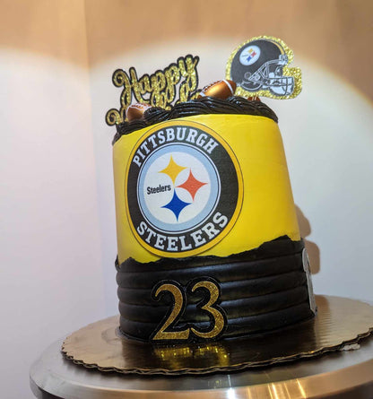 Custom Football Theme Sweet Buttercream Cake