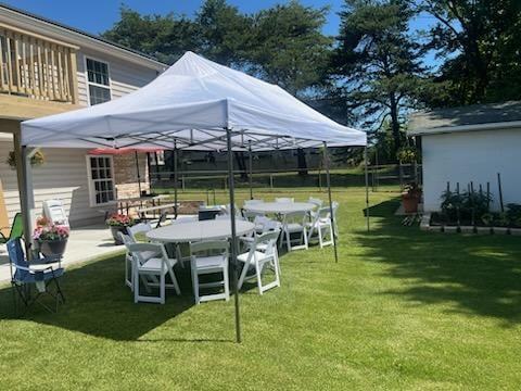 10 X 20 White pop up tent for rent