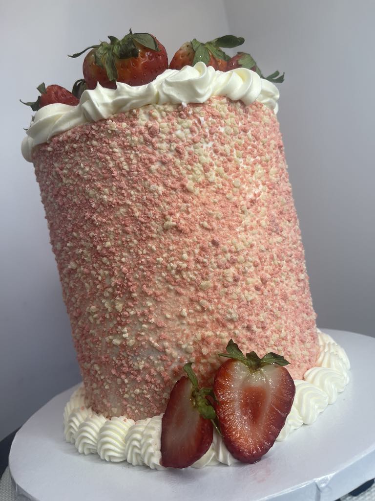 Strawberry Crunch Cake