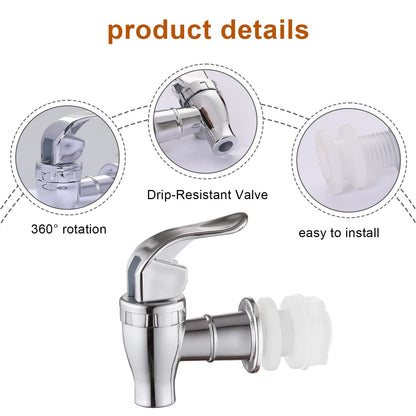 Spigot for Beverage Dispenser, 2 Pack Drink Dispenser Spigot Replacement Beverage Dispenser Spout Drink Spigot Water Dispenser Faucet