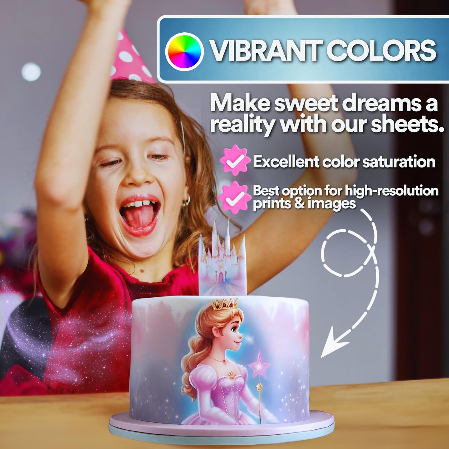 paper2eat Frosting Sheets Premium 8.5“ x 11“ – 24 count – White Edible Icing Sheets