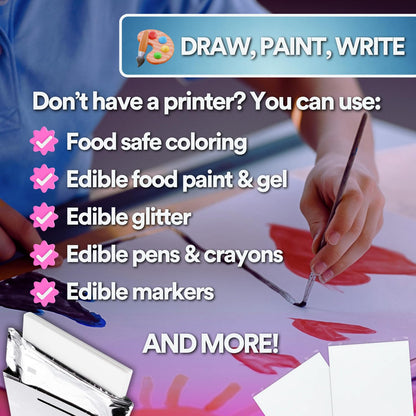 paper2eat Frosting Sheets Premium 8.5“ x 11“ – 24 count – White Edible Icing Sheets