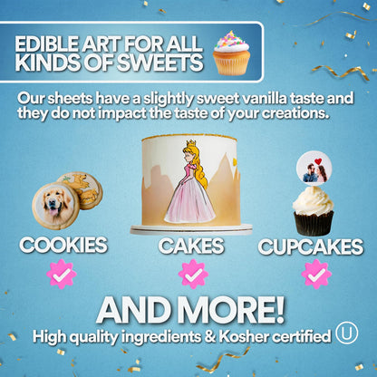 paper2eat Frosting Sheets Premium 8.5“ x 11“ – 24 count – White Edible Icing Sheets