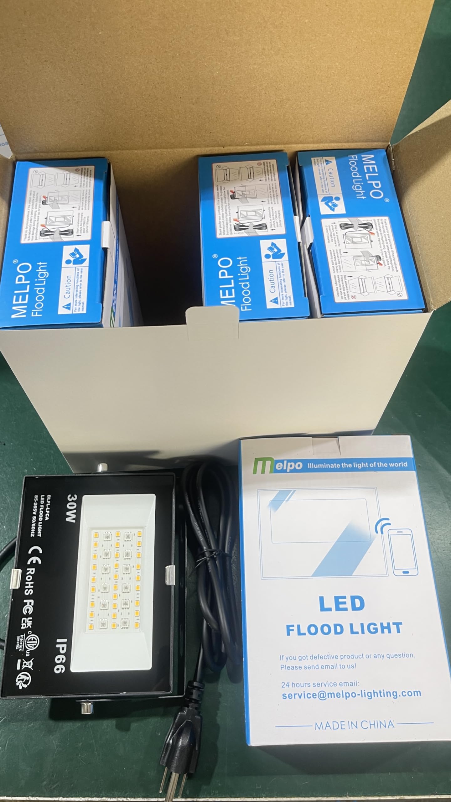 LED Flood Light Outdoor 30W, 300W Equivalent 3000LM Smart RGB Landscape Lighting with APP Control, DIY Scenes - Timing - Warm White 2700K - Color Changing Uplight, IP66, US Plug MELPO(4 Pack)