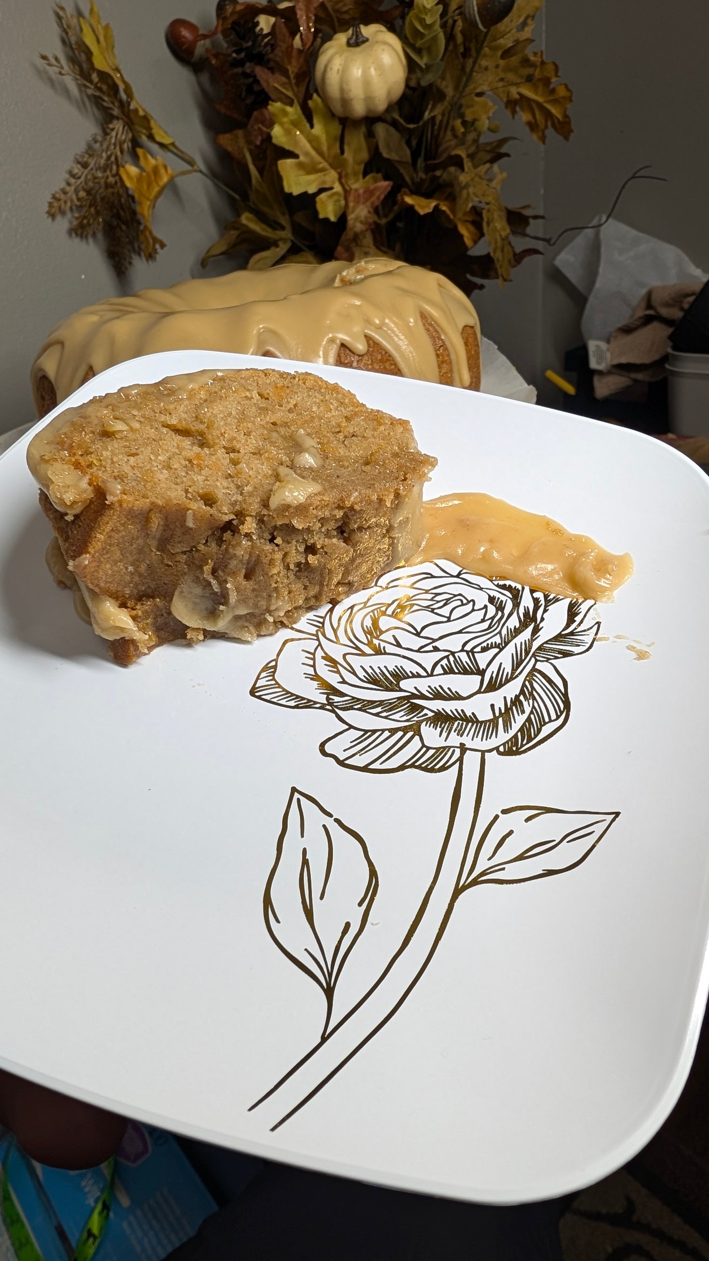 Something Sweet Potato Cake w/brown sugar glaze