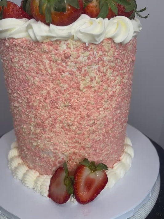 Strawberry Crunch Cake