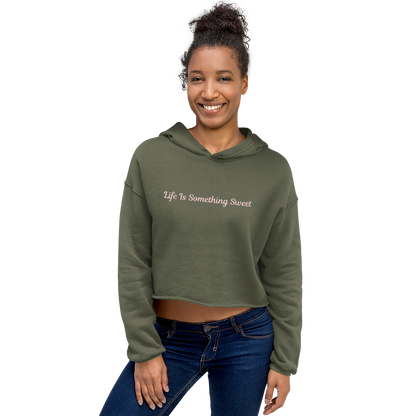 Life is Something Sweet Crop Hoodie