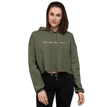 Life is Something Sweet Crop Hoodie