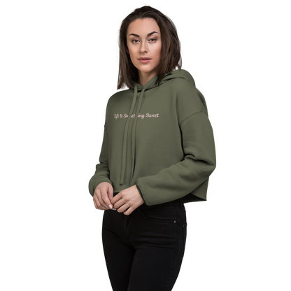 Life is Something Sweet Crop Hoodie